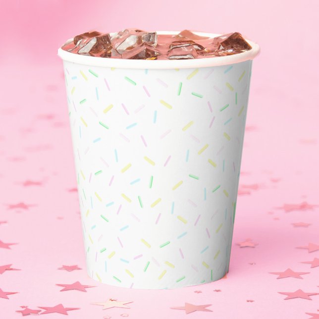 Party Sprinkle Pappbecher (Watercolor Sprinkle Paper Cups for Baby Shower, Bridal Shower or Birthday)