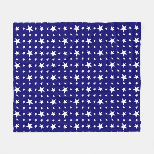 Party Stars auf Blue Fleecedecke (Vorderseite (Horizontal))