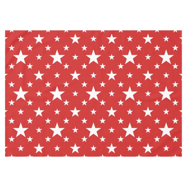 Party Stars auf Rot Tischdecke (Vorderseite (Horizontal))