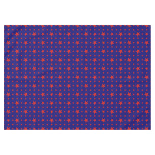 Party Stars Red auf Blue Tischdecke