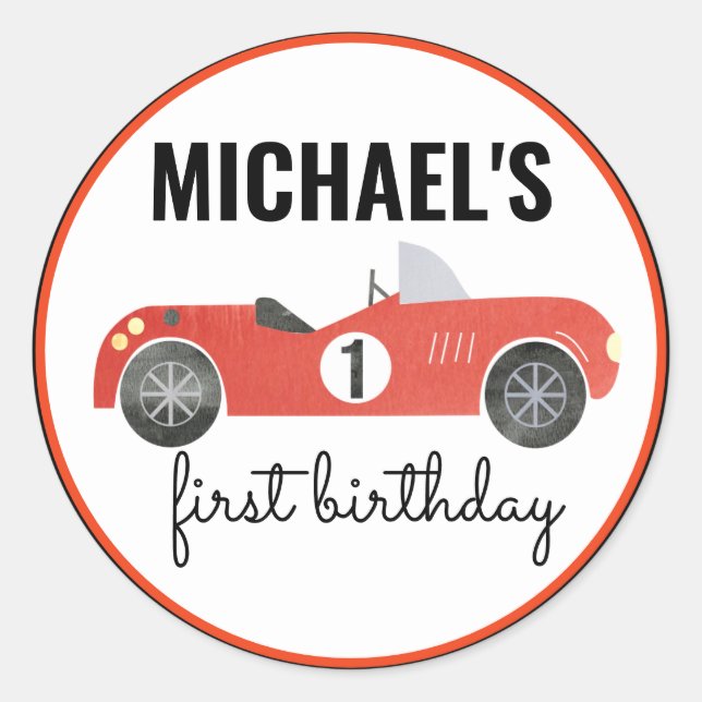 PARTY-STICKER RUNDER AUFKLEBER (Vorderseite)