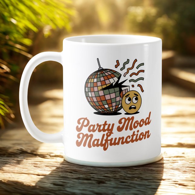 Party-Stimmung Fehlfunktion | Neujahrs-Emotionale  Kaffeetasse (Von Creator hochgeladen)