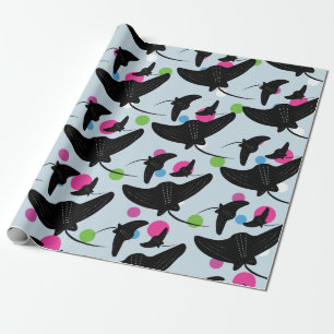 Party Stingray farbenfrohe Mustertafel Geschenkpapier