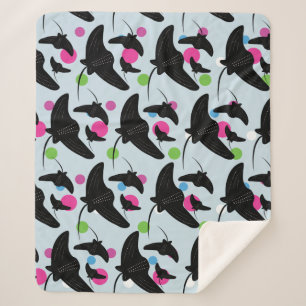 Party Stingray farbiges Muster Sherpadecke