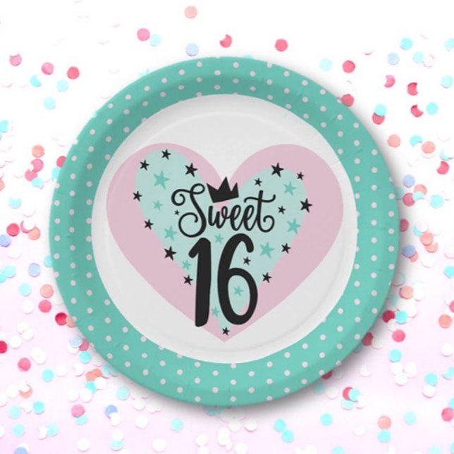Party! Sweet 16 Birthday  Pappteller (Von Creator hochgeladen)