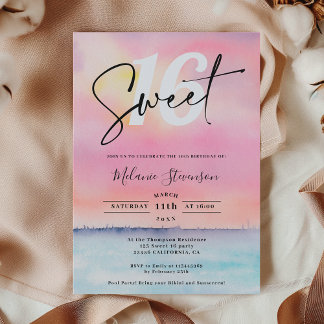 Party Sweet 16 Einladung