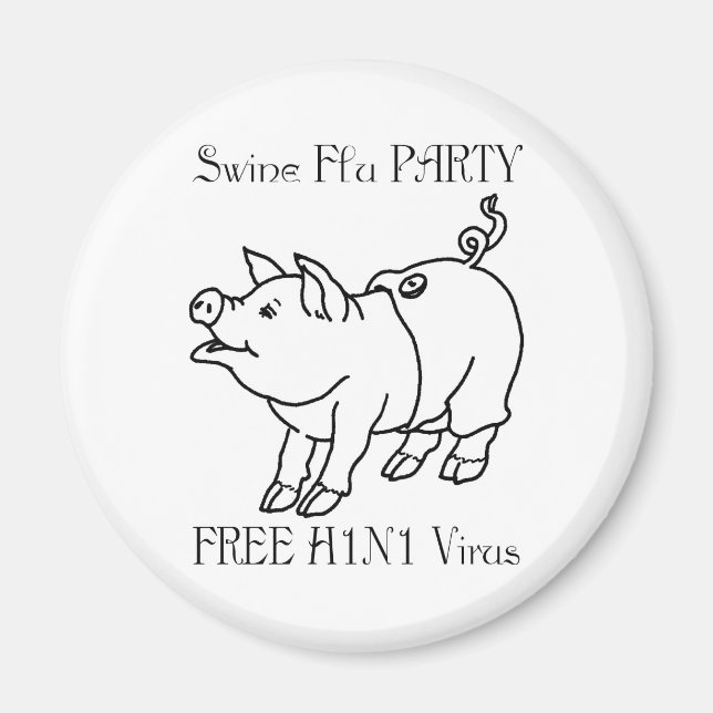 Party SWINE FLU Magnet (Vorne)