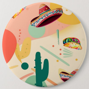 Party Tacos und Sombreros Button
