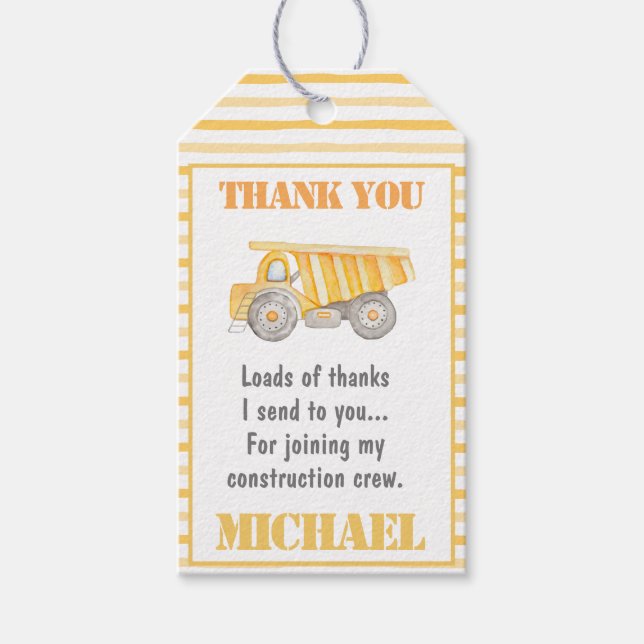 Party-Tag für den Bau eines Abstiegs Geschenkanhänger (Vorderseite)