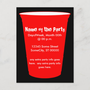 Party Tasse laden Einladungspostkarte