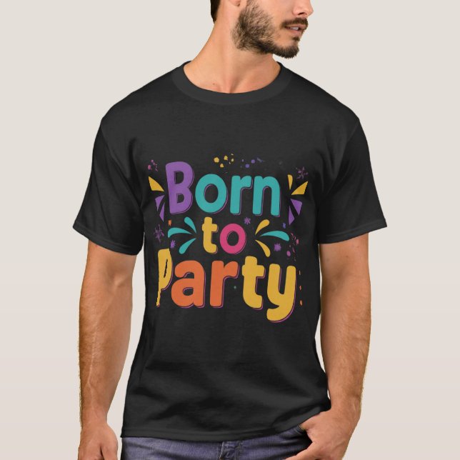 Party-Text Design Männer T - Shirt (Vorderseite)