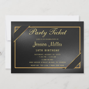Party-Ticket-Einladung Einladung