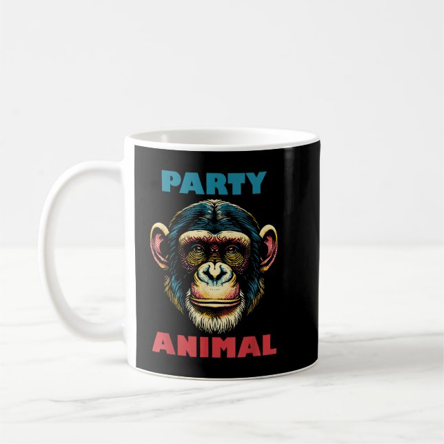 Party Tier Schimpanse Affe Ape Gorilla Kaffeetasse (Links)