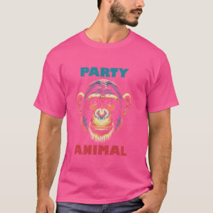 Party Tier Schimpanse Affe Ape Gorilla T-Shirt