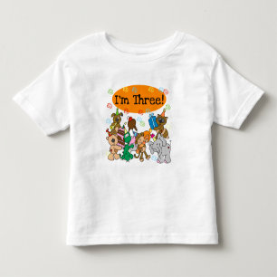 Party Tiere 3. Geburtstagstorte Kleinkind T-shirt
