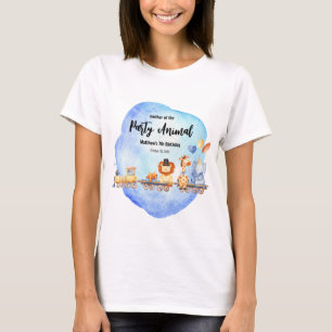 Party Tiere auf Zug Kid Jungle Geburtstag Mama T-Shirt