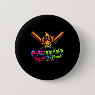 Party-Tiere Baseball-Trikot Button