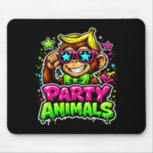 Party-Tiere Baseball-Trikot lustiger Affe lebendig Mousepad