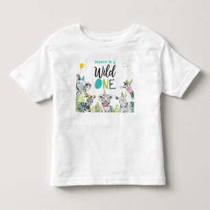 Party Tiere Geburtstag Junge Wild 1 1. Geburtstag Kleinkind T-shirt