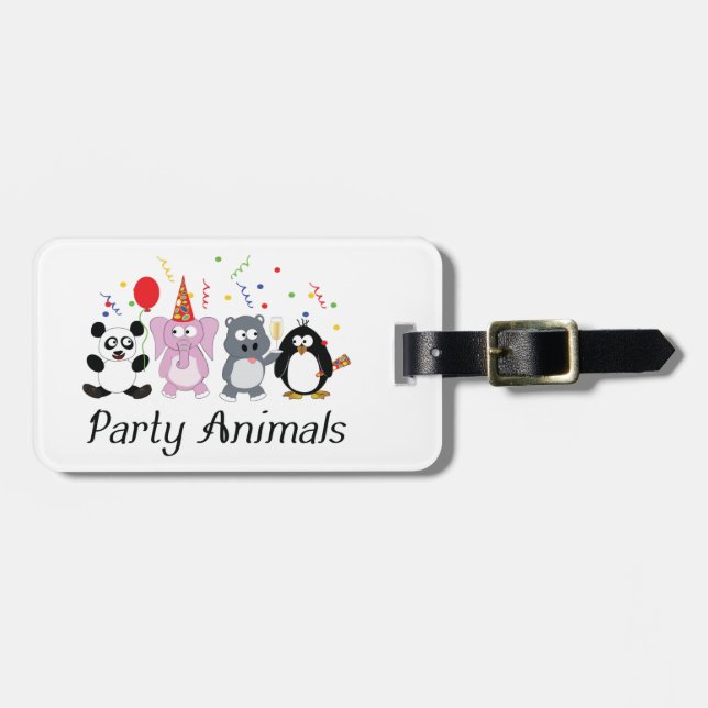 Party-Tiere Gepäckanhänger (Vorderseite horizontal)