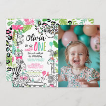 Party Tiere, Jungle Safari 1. Geburtstag