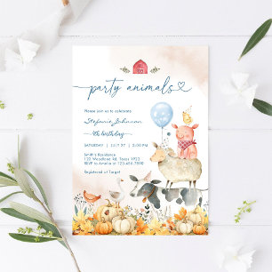 Party-Tiere Kinder-Geburtstagseinladung Einladung