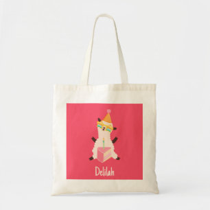 Party-Tiere Lama Geburtstagsmädchen Rosa Tragetasche