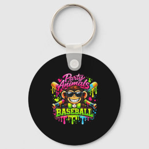 Party-Tiere Meme Baseball lustiger Affe Schlüsselanhänger