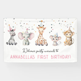 Party-Tiere Safari Geburtstagsgeschenk Banner