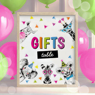 Party Tiere Safari Jungle Geburtstagsgeschenke Zei Poster