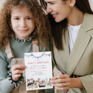 Party Tiere Welpen Hund Geburtstagsparty Einladung