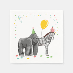 Party Tiere Wilder einen Zoo Wilder Jungle Geburts Serviette