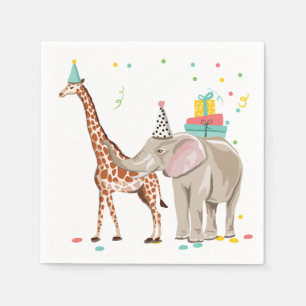 Party Tiere Wilder einen Zoo Wilder Jungle Geburts Serviette