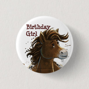 Party Time Appaloosa Pferd Button