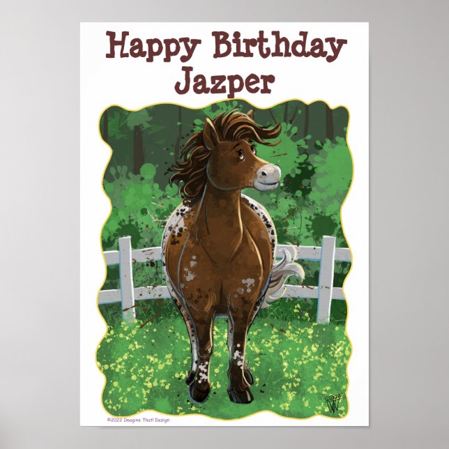 Party Time Appaloosa Pferd Poster (Vorne)