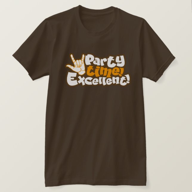 Party Time! Ausgezeichnet! Retro 90er-Zitat Typogr T-Shirt (Design vorne)