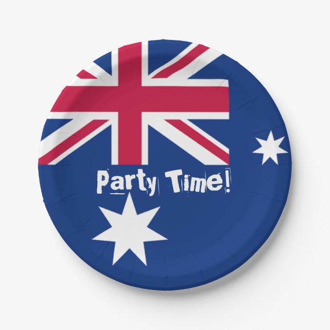 Party Time Australian Flag Paper Teller (Vorderseite)