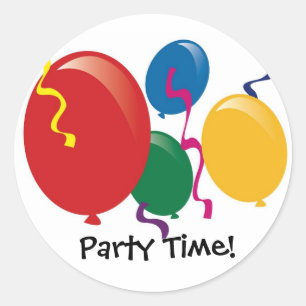 Party Time Balloons Stickers