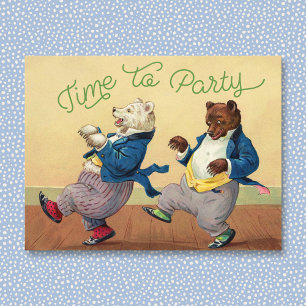 Party Time Bears Postkarte