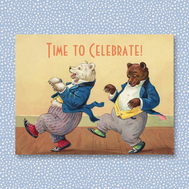 Party Time Bears Postkarte (Von Creator hochgeladen)