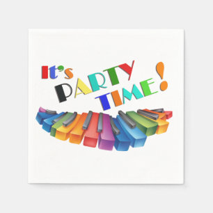 Party Time Color Tastatur Serviette