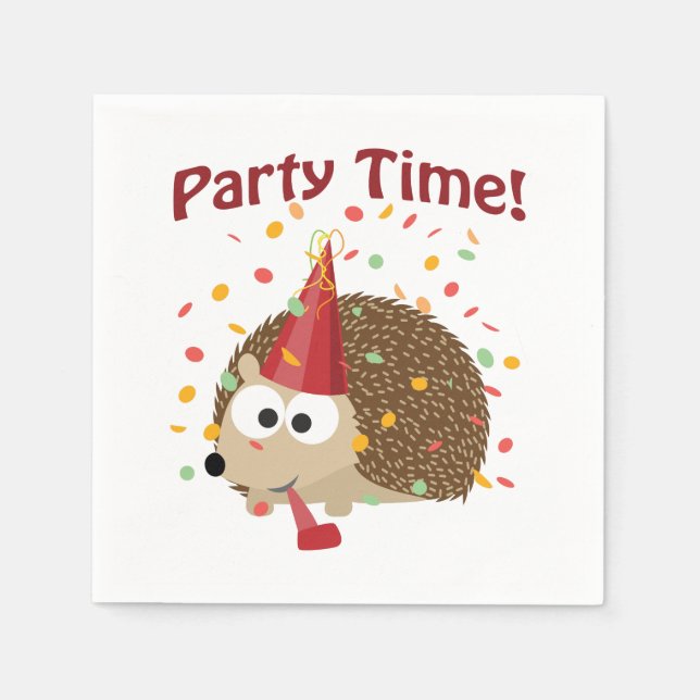 Party Time Confetti Hedgeho Serviette (Vorderseite)