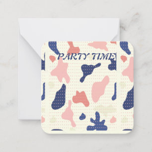 Party-Time-Einladungskarte Mitteilungskarte