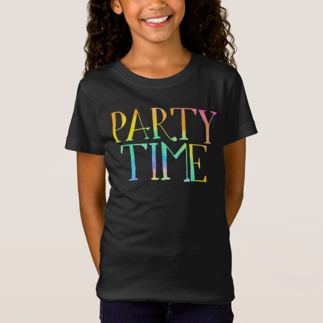 Party Time Gefärbte Krawatte Geburtstag T-Shirt (Vorderseite)