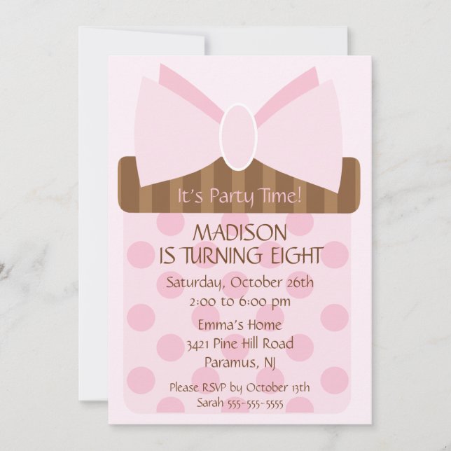 Party Time Geschenk Geburtstag Einladung (Vorderseite)