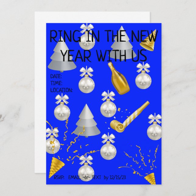 Party Time! (Leer) Feiertagskarte (Vorne/Hinten)