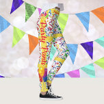 Party Time Leggings feiert Geburtstagspants<br><div class="desc">Ist es dein Geburtstag? Will du,  eine Leistung zu feiern? Hast du dein Ziel erreicht? Feiern Sie es! Sie können die Hintergrundfarbe ändern,  wenn Sie möchten,  und Ihren Text mit der Vorlage einfügen. Viel Spaß!</div>