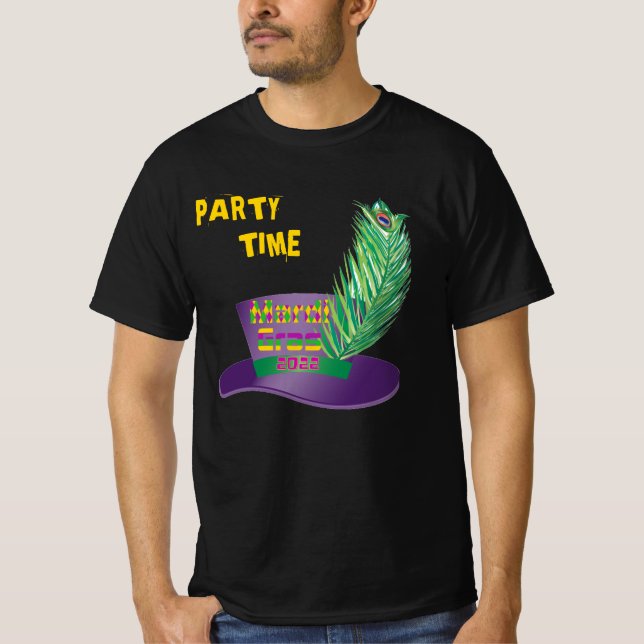 PARTY TIME MARDI GRAS T-Shirt (Vorderseite)