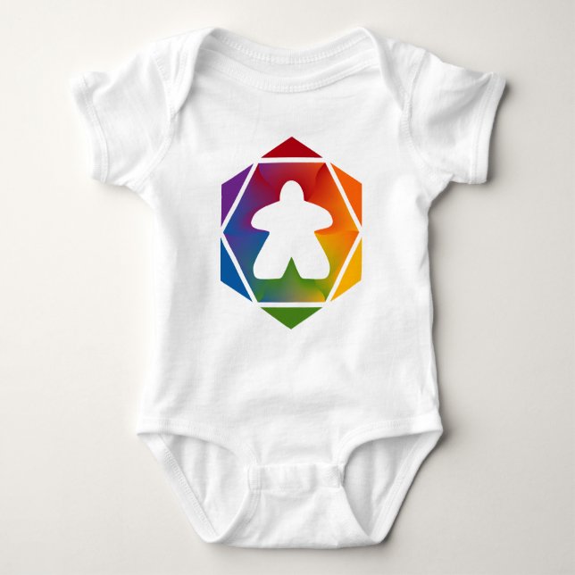 Party Time Meeple Baby Shirt (Vorderseite)