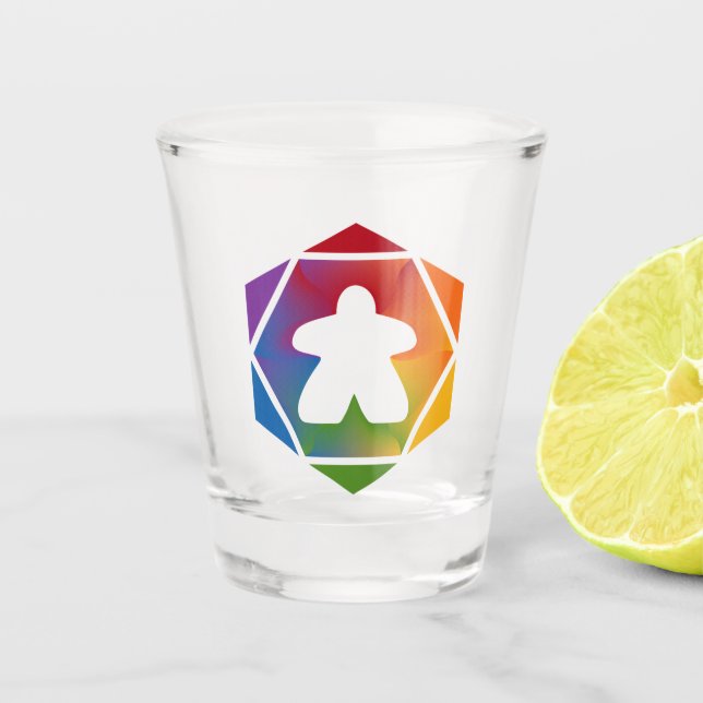 Party Time Meeple Shootglas Schnapsglas (Vorderseite)